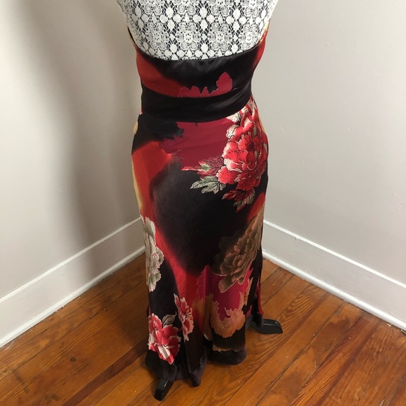 Cache 100% Silk Floral Backless Dress - Picture 6 of 7